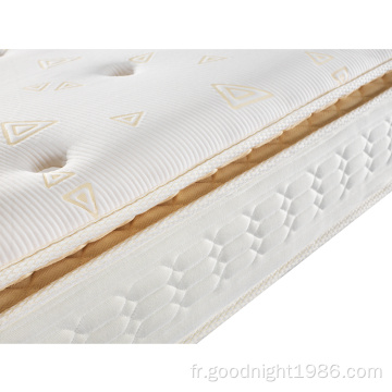 Matelas naturel non toxique organique de bobine de mousse de matelas de poche de ressort d&#39;ODM